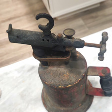 Scarce Detroit Torch Mfg Co Vintage Detroit Mich Metal Blowtorch Soldering Torch picture