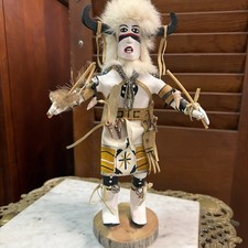 Vintage 1980s Navajo Kachina Doll Buffalo Dancer Signed Brenda Dayish picture