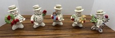 Lot of 5 Lenox Annual Holiday Snowman Porcelain Figurines In Original Boxes Mint picture