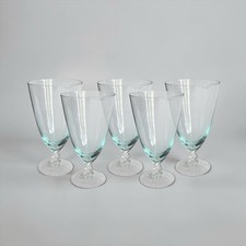 Set of Five Fostoria Rhapsody Turquoise Blue 6 1/4