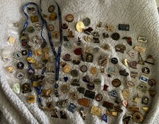 Huge Lot Of Vintage APWU American postal Worker Union Lapel Pins Collection picture
