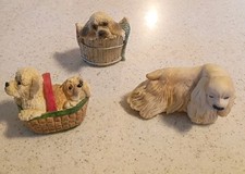 Three Vintage Cocker Spaniel Dog Refrigerator Magnets Udc 3D Resin picture