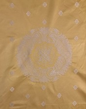 Scalamandre Fabric Upholstery  Golden Yellow Floral Medallion 52” W x 164” L picture