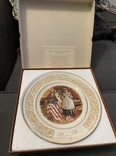 Betsy Ross Patriotic 9” Collectible Avon Plate 1973 Dish Original Box picture