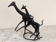 Pair of midcentury stylised bronze giraffes by Richard Rohac picture