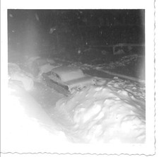 vintage photo blizzard snow storm March 5 1960 snow covered car picture