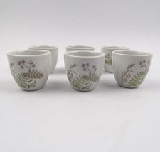 Heinrich Selb Shape Grace 6 Egg Cups H 4 cm Decor Losburg Fern Karl Leutner 50s picture