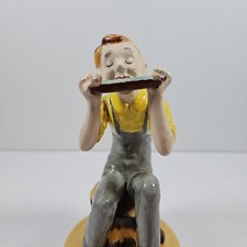 Vintage Yamaka Occupied Japan Figurine Boy Playing Harmonica Ceramic picture