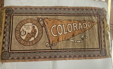 c1910 Vintage Fatima Cigarettes Felt Rug Banner Tobacco - University of Colorado picture