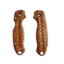 Nobleweave walnut scales for Spyderco Paramilitary 3 picture