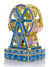 Keren Kopal Ferris Wheel  Hand made Trinket box Decorated & Austrian Crystals picture