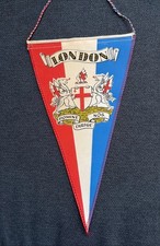 Vintage London Flag Pennant 6 X 10 1/4