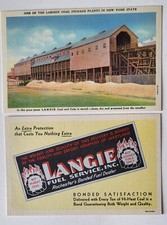 PR VTG 1935, 1940 ADVERTISING PCs LANGIE FUEL CO COAL & COKE ROCHESTER NY MINT * picture
