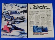 1987 Ford Bronco 4X4 Truck Vintage 2 PG Print Ad Hunting Fishing Camping Legend picture