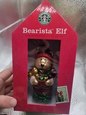 2001 Starbucks Bearista Elf Brand New In Box Rare Collectible Ornament NOS VTG picture