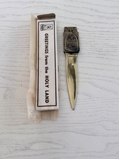 Vintage Dayagi Bros Brass Letter Opener From Israel with Original Box picture