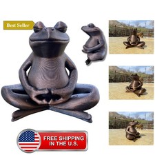 Meditating Frog Figurine – Hand-Painted Zen Yoga Frog Statue – Relaxation & M... picture