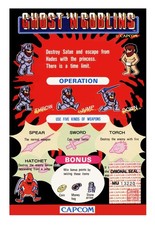 Ghosts 'n Goblins Arcade Instructions Card Sticker Decal picture