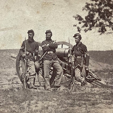 CIVIL WAR 1862 HARPERS FERRY ANTHONY 2169 CAPT GOTHAM DAHLGREN CANNON STEREOVIEW picture