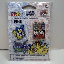2026 Pokemon XP & World Championships 4 Pin Set San Francisco Exclusive *Sealed* picture