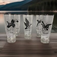 Vintage Federal Glass Set Of 5 Collectible Sportsman Game Bird Hunting Glasses picture