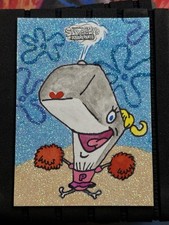 Topps 2025 Chrome SpongeBob 25th Pearl Sketch 1/1 Auto Jasmine Contois picture