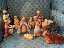 Vintage Goebel Hummel 13-Pc Nativity Set #214 TMK-4, 3 LM, W. Germany (Read) picture