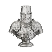 War-Torn Crusader Statue Solid .999 Fine Silver Made to Order 3-12 oz t picture