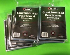 1000 BCW CONTINENTAL POSTCARD SLEEVES, 2 MIL CRYSTAL CLEAR, 4-3/8 X 6-1/4 picture