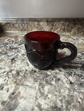 5 Avon 1876 Cape Cod Ruby Red Mug Handled Coffee/Tea Mug 8 oz Vintage picture