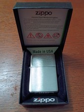 Vintage 2016 Brushed Finish Chrome Zippo Lighter New picture