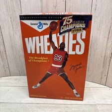 1999 WHEATIES SEALED CEREAL BOX MICHAEL JORDAN 75 YEARS OF CHAMPIONS picture