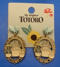 VTG 1988 Studio Ghibli My Neighbor Totoro Trio Cameo Earrings New with Tag picture