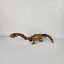 Articulated Flexible Wooden Dinosaur Brontosaurus Hand Carved Toy Figure Unique picture