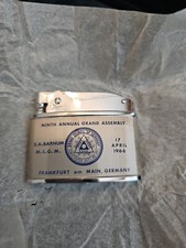 VINTAGE NOBLE LIGHTER FRANKFURT am MAIN GERMANY ROYAL ARCH MASONS 1966 picture
