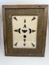 Antique Arrowhead Shadow Box Display – Native American Relic Mosaic Wall Art picture
