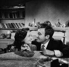 British actors Peter Sellers Virginia Maskell during the filming o- Old Photo picture