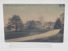 Residences Along Westchester Avenue Port Chester NY Vintage Postcard  picture