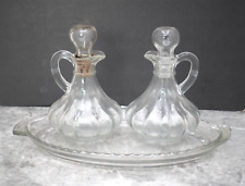Used Glass Cruet Set with Tray, 3 Piece Set (CU456) Chalice Co. picture