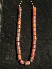 Antique Chinese Tibetan Carved Jade Buddha Head Prayer Beads #3 picture
