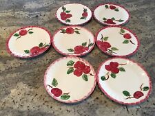 Blue Ridge Southern Pottery Red Apple 8 1/2 “ Salad Plate Set Of 7 picture