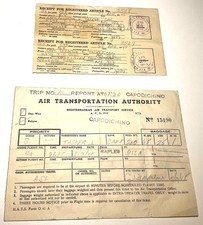 WWII 1945 Capt Leighton Tasker US Army Italy Naples Pisa MATS Air Travel APO Lot picture