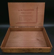 Very Rare J.M. Valentine De Luxe Cigar Box Philadelphia PA picture