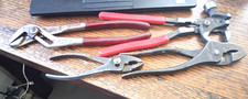 4 Vintage Multi Purpose Adjustable Hand Pliers Hammer Wrench Multifunction Tools picture