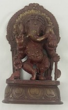 Vintage Brass Dancing Ganesha Nritya Ganapati Hindu Statue 12.5” 11 LB India picture