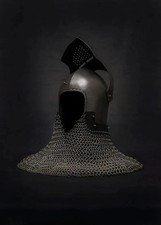 Spoleto Bascinet Helmet: Medieval Combat-Ready SCA Buhurt Cosplay Battle Armor picture