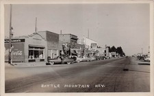 RPPC Battle Mountain Nevada Main Street Coca Cola Advertising Photo Postcard 4A picture