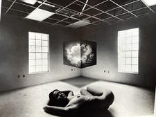 Jerry Uelsmann  Stamp Untitled 1981 Gelatin Silver Photo Reclining Figure Cloud picture