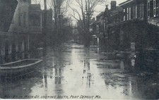 Susquehanna River Springtime Flooding Inundates Streets of Port Deposit MD picture