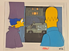 The Simpsons - Homer and Marge Original Production Animation Cel FRAMED and COA picture
